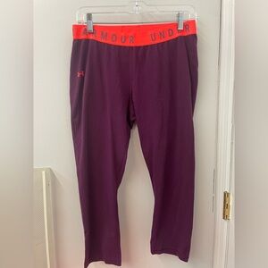 Under Armour Red and Purple Athletic Pants